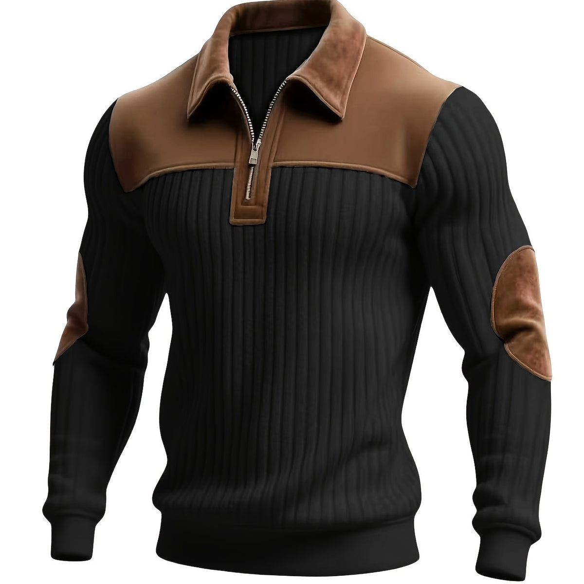Half Zip Sweater for Women | Ribbed Funnel Neck Cosy Winter Style
