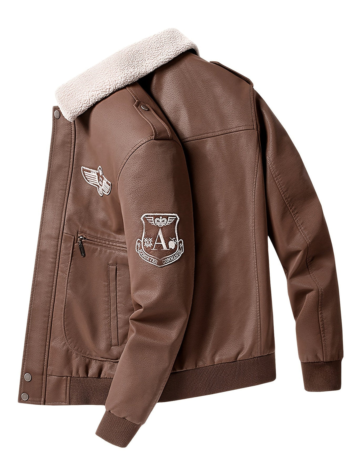Fleece Lined Bomber Jacket for Men | Ribbed Autumn Layering