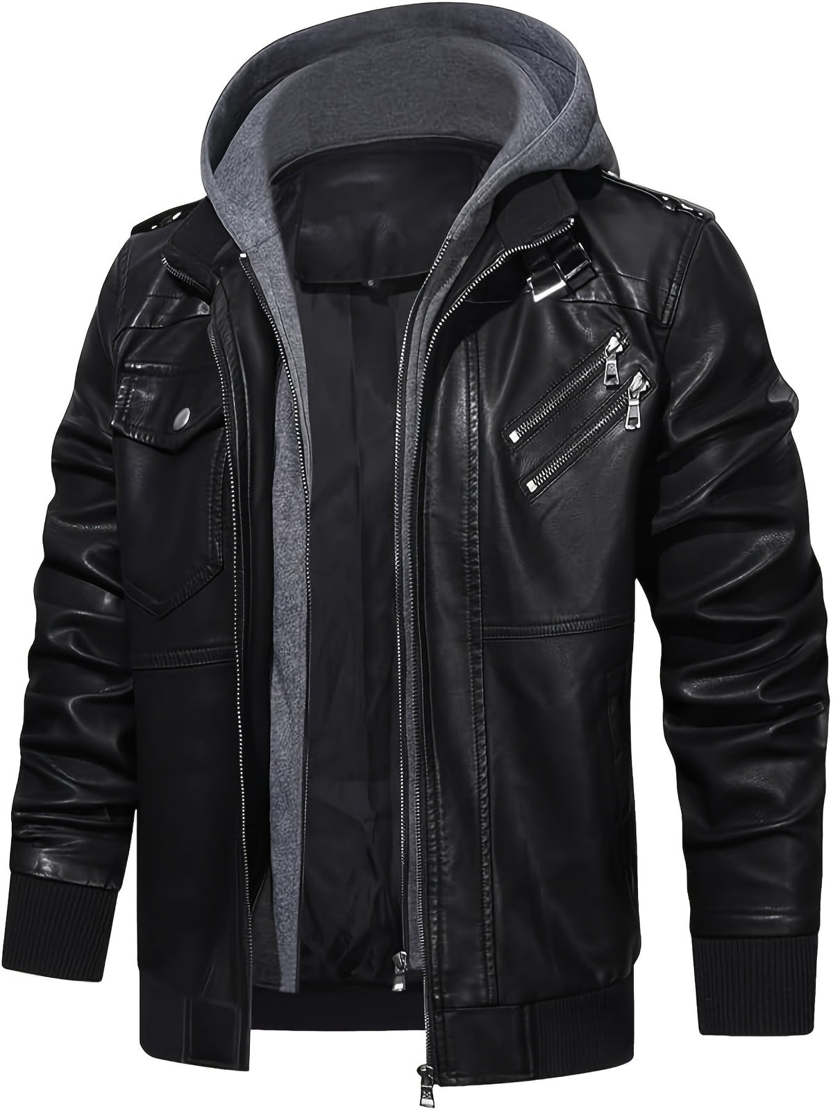 Black Hooded Winter Jacket for Men | Cold Weather Ready