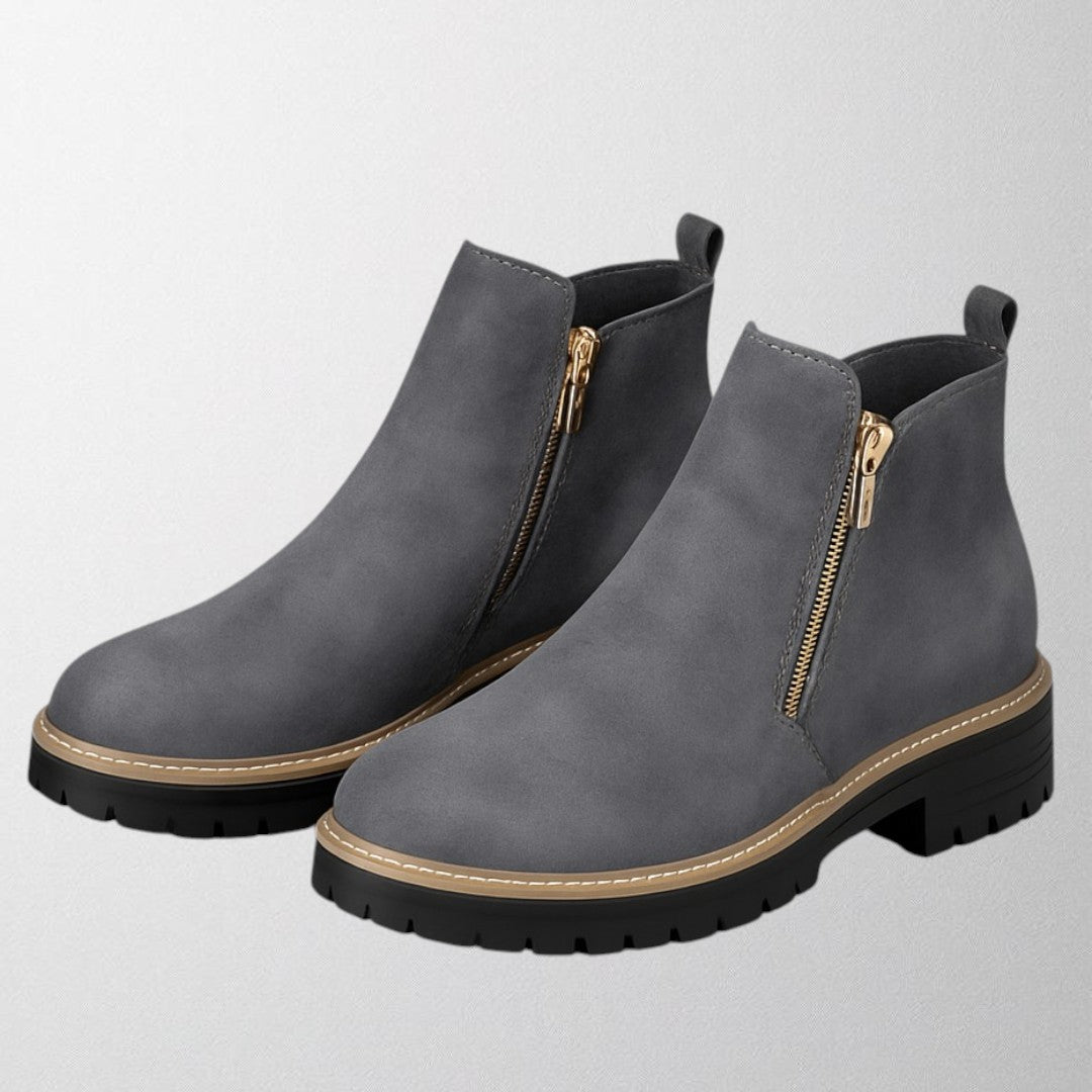 Block Heel Ankle Boots for Women | Side Zip Chunky Fall Booties