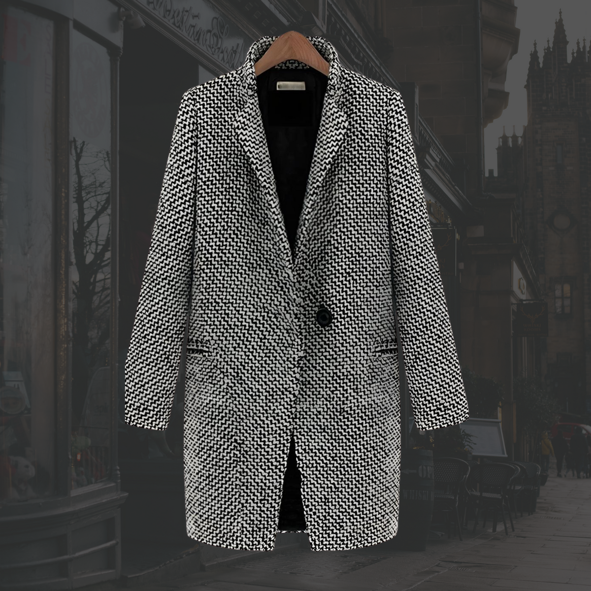 Everyday Winter Coat for Women | Button Front Lapel Collar Cold Weather Ready