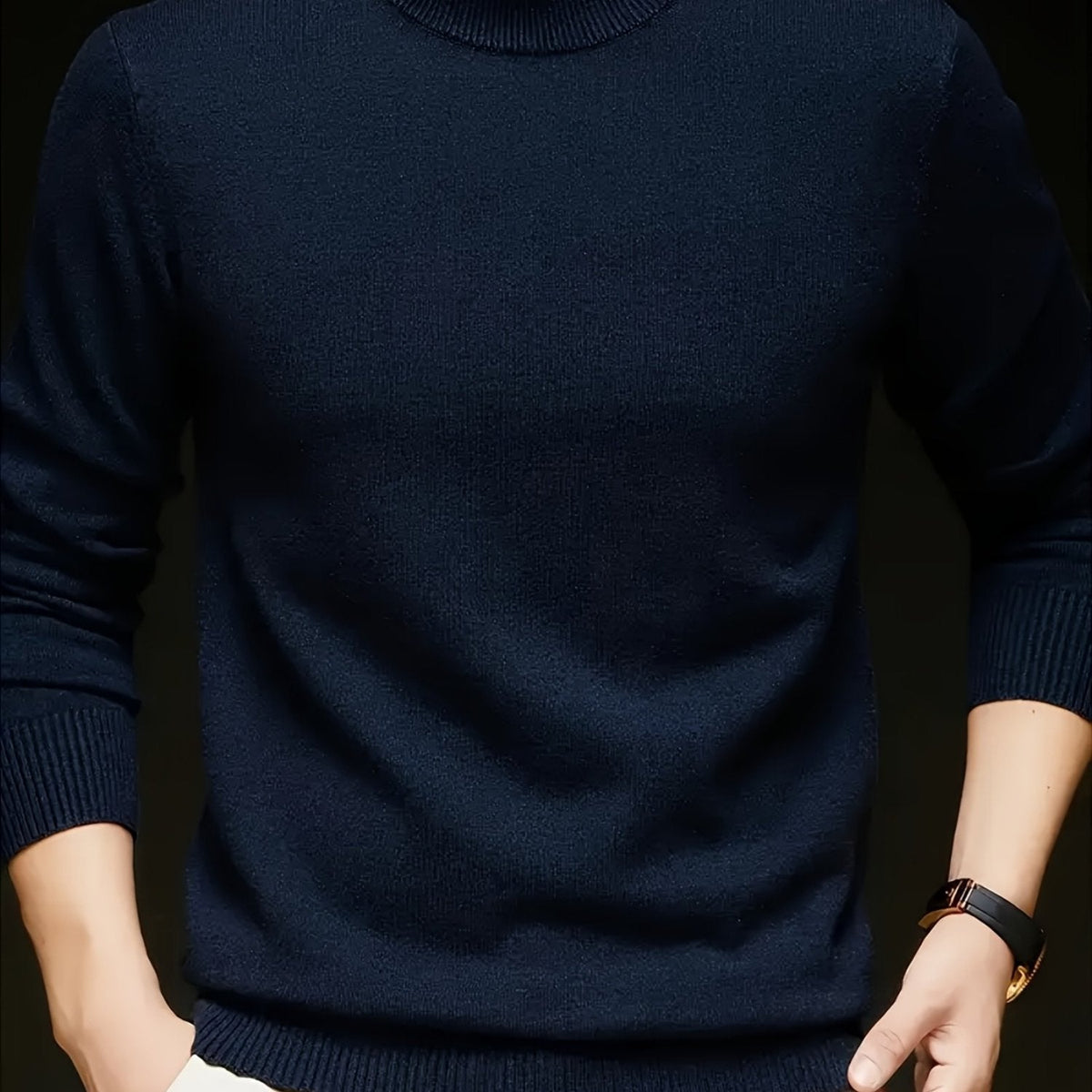 Warm Sweater for Men | Ribbed Cold Weather Ready