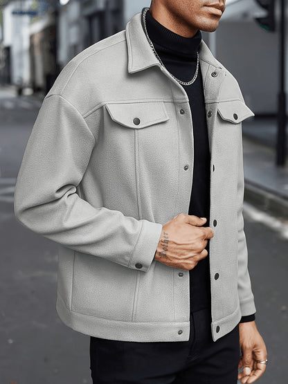 Everyday Winter Jacket for Men | Button Front Autumn Layering