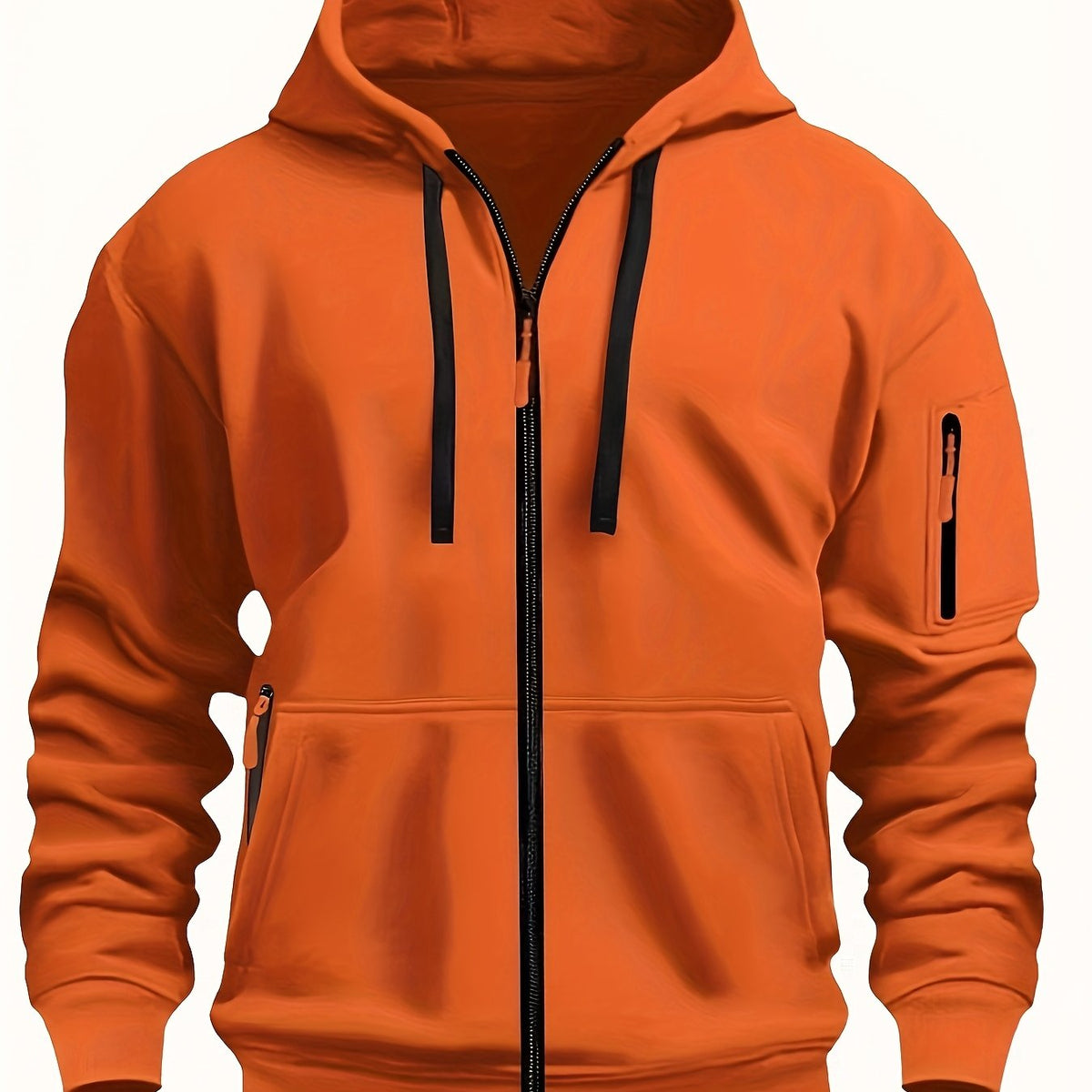 Hooded Hoodie for Women | Drawstring Full Zip Autumn Layering