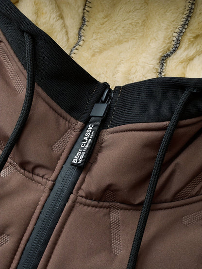 Fleece Lined Winter Jacket for Men | Side Zip Hooded Cold Weather Ready