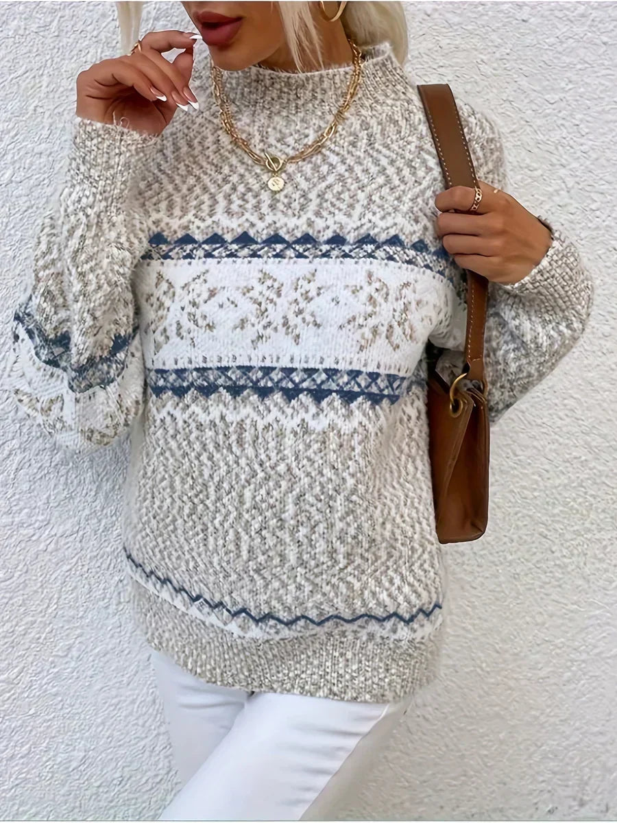Classic Sweater for Women | Ribbed Crew Neck Autumn Layering