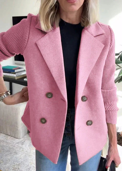 Classic Winter Coat for Women | Ribbed Button Front Cold Weather Ready