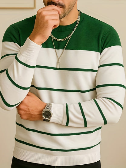 Everyday Sweater for Men | Stretch Crew Neck Autumn Layering