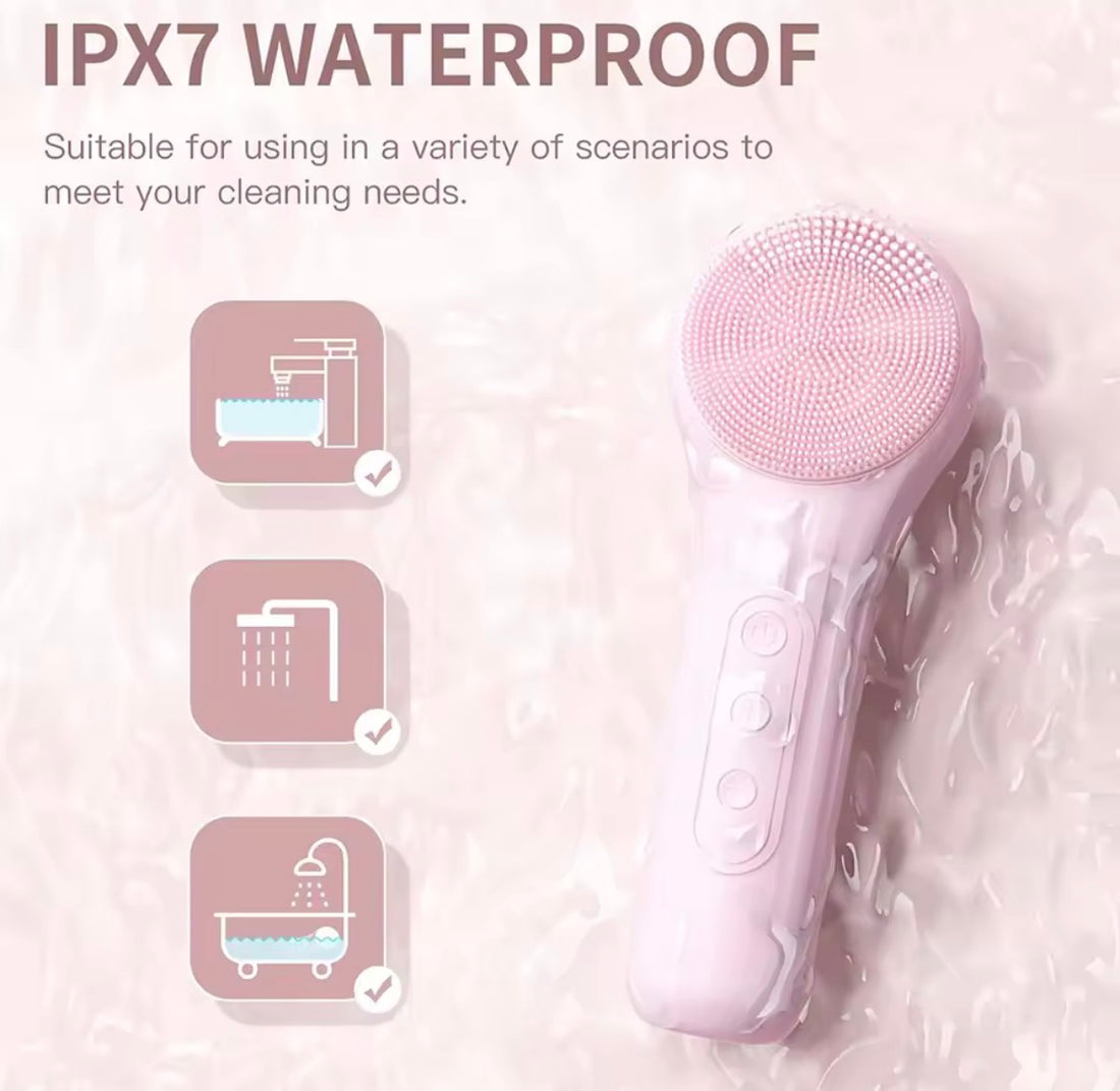 VERIDZ Sonic Waterproof Facial Cleansing Brush – Rechargeable Exfoliating Vibrating Face Scrubber for Deep Clean Skin Care