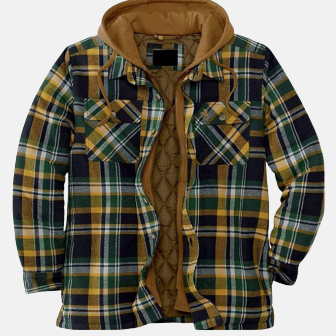 Hooded Quilted Jacket for Women | Button Front Warm Winter Layer