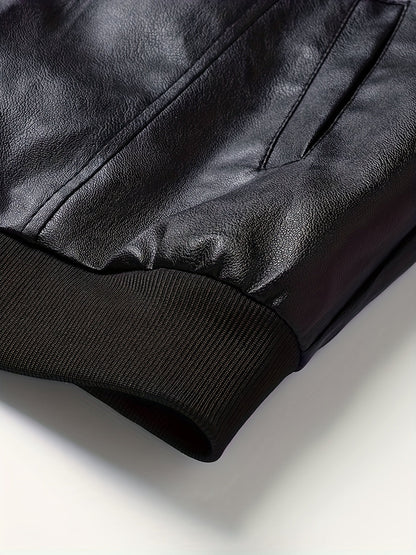 Warm Bomber Jacket for Men | Side Zip Ribbed Autumn Layering