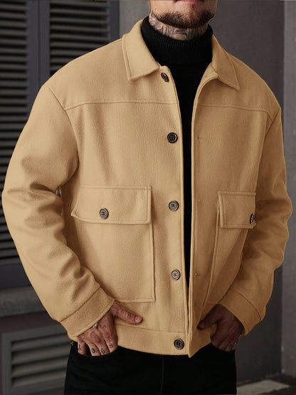 Oversized Winter Jacket for Men | Button Front Cold Weather Ready