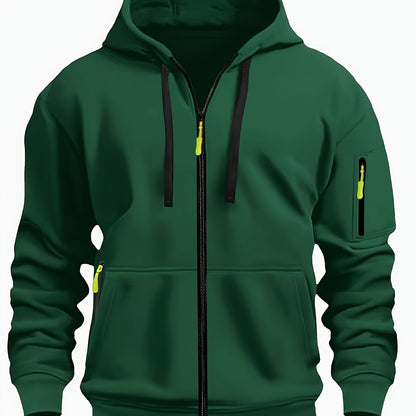 Hooded Hoodie for Women | Drawstring Full Zip Autumn Layering