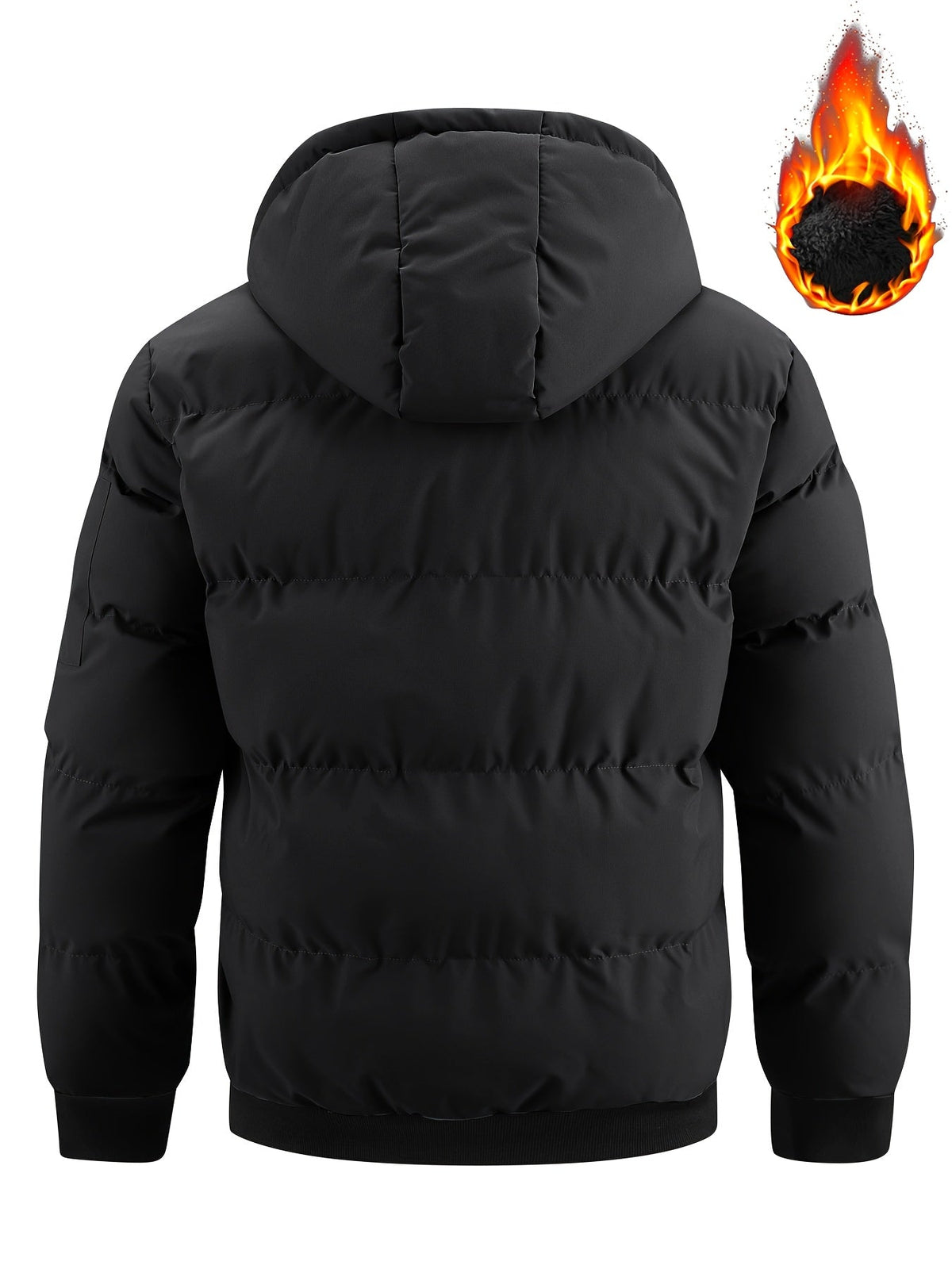 Hooded Quilted Jacket for Men | Ribbed Cosy Winter Style