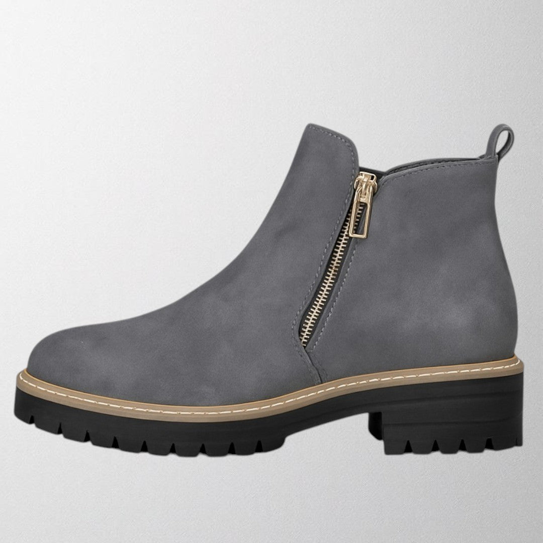 Block Heel Ankle Boots for Women | Side Zip Chunky Fall Booties