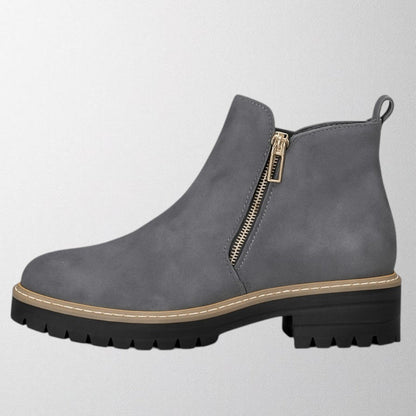 Block Heel Ankle Boots for Women | Side Zip Chunky Fall Booties