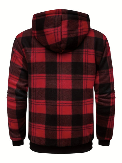 Hooded Winter Jacket for Men | Side Zip Cold Weather Ready