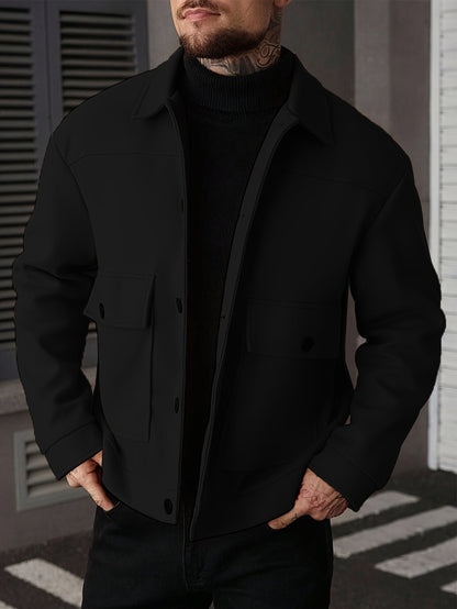 Oversized Winter Jacket for Men | Button Front Cold Weather Ready