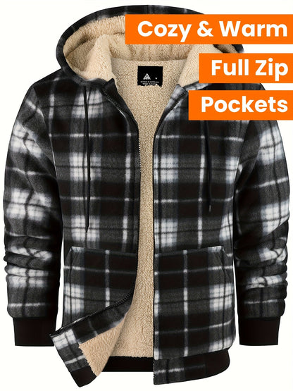 Hooded Winter Jacket for Men | Side Zip Cold Weather Ready