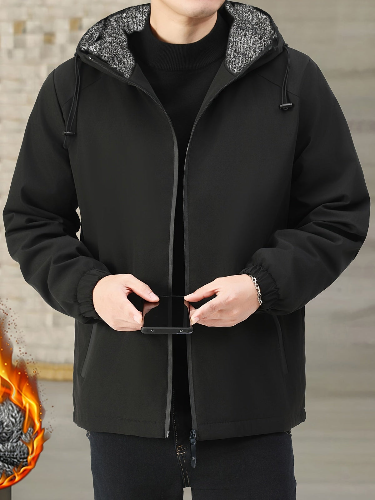 Full Zip Fleece Jacket for Men | Cosy Winter Style