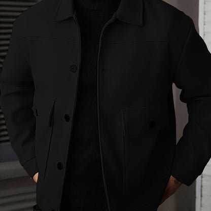 Oversized Winter Jacket for Men | Button Front Cold Weather Ready