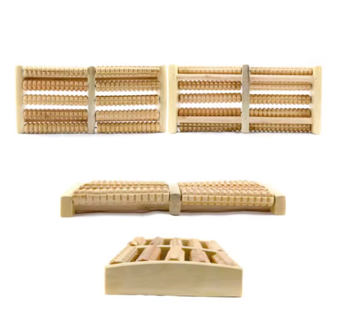 Dual Wooden Foot Feet Massager Roller Relieves Plantar Fasciitis Heel Arch Pain Stress Relief & Relaxation Gift Tool Product