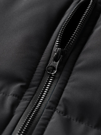 Hooded Quilted Jacket for Men | Ribbed Cosy Winter Style