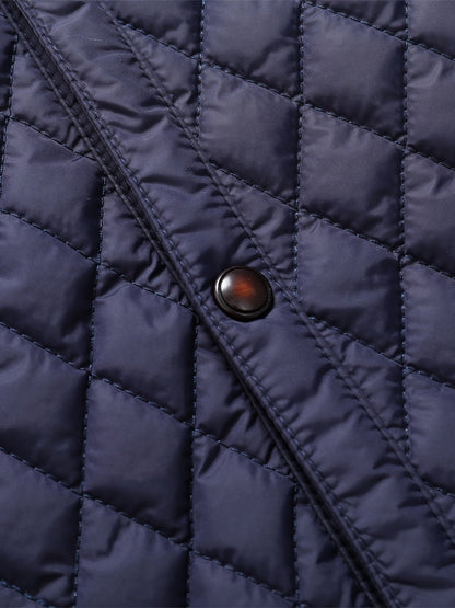 Lightweight Quilted Jacket for Men | Button Front Warm Winter Layer