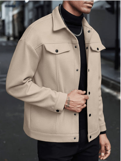 Everyday Winter Jacket for Men | Button Front Autumn Layering