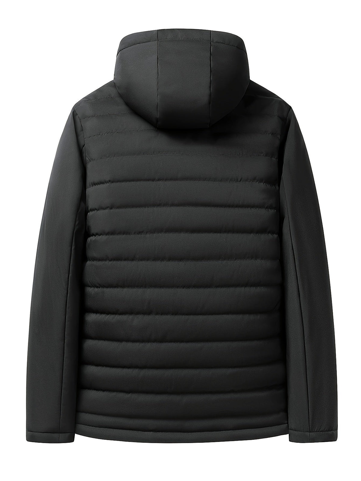 Hooded Quilted Jacket for Men | Side Zip Cold Weather Ready
