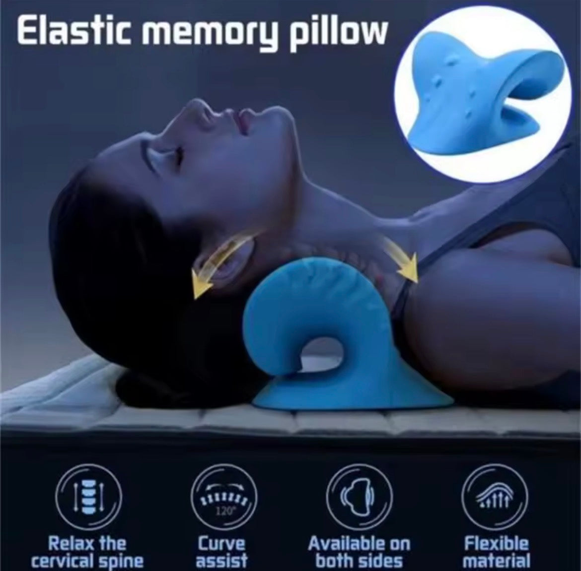 Neck And Shoulder Relaxer Cervical Chiropractic Traction Device Advanced Cervical Traction Device Remedial Pillows