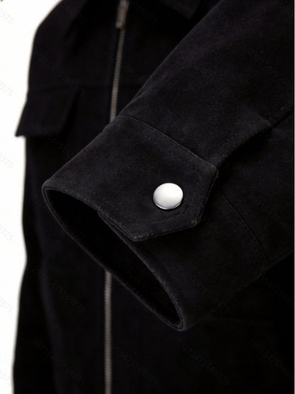 Classic Winter Jacket for Men | Lapel Collar Full Zip Autumn Layering