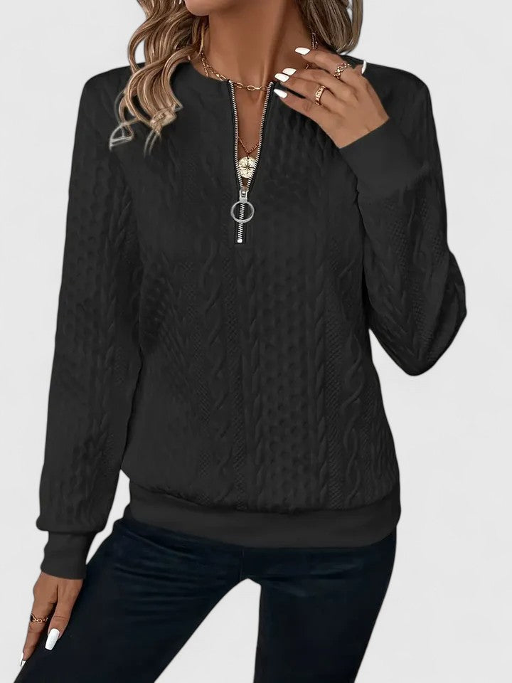 Turtleneck Sweater for Women | Ribbed Half Zip Warm Winter Layer