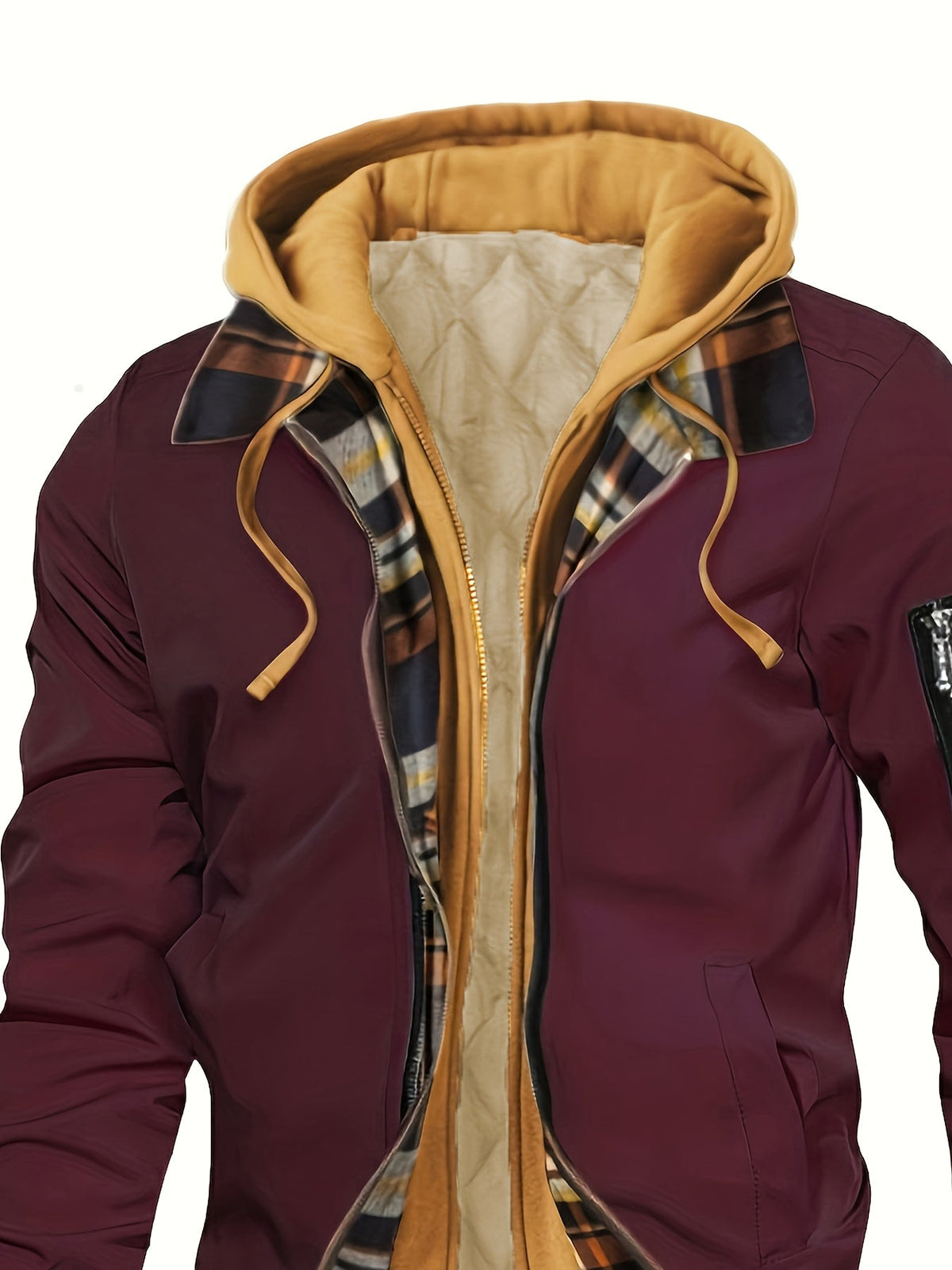 Hooded Winter Jacket for Women | Side Zip Ribbed Autumn Layering