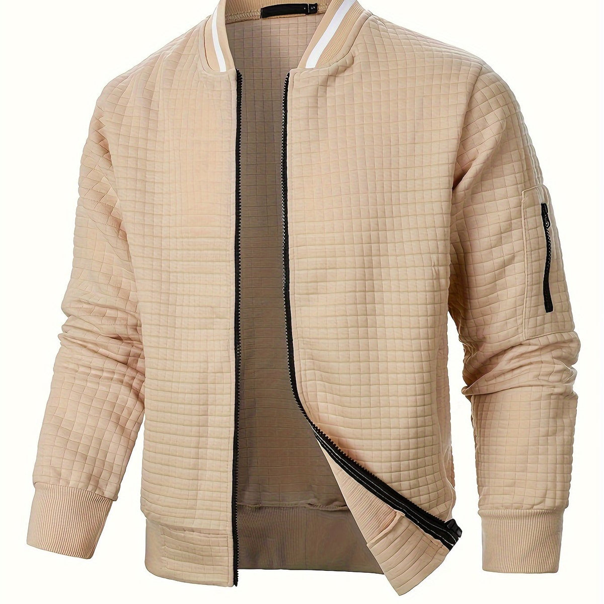 Warm Bomber Jacket for Women | Ribbed Funnel Neck Cold Weather Ready