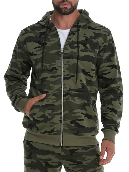Hooded Hoodie for Men | Side Zip Drawstring Autumn Layering