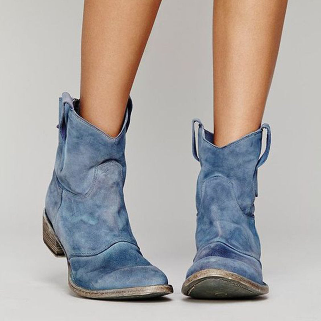 Block Heel Western Cowboy Boots for Women | Pull On Winter Ready Comfort