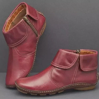 Warm Ankle Boots for Women | Side Zip Fall Booties