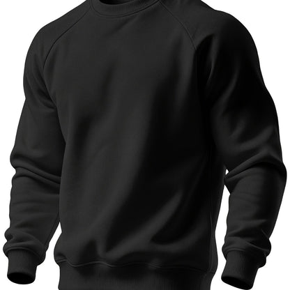 Everyday Sweatshirt for Men | Ribbed Crew Neck Autumn Layering