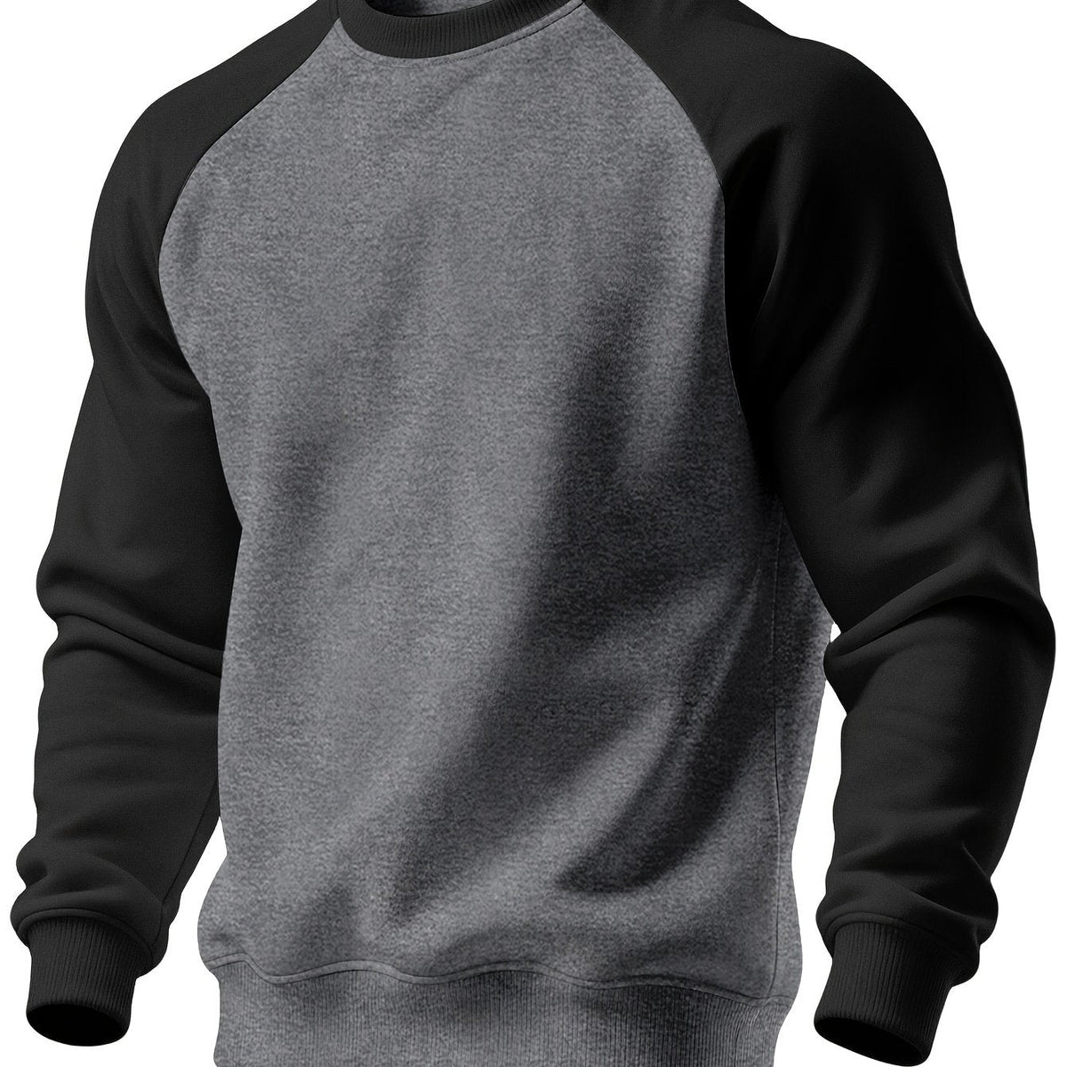 Everyday Sweatshirt for Men | Ribbed Crew Neck Autumn Layering