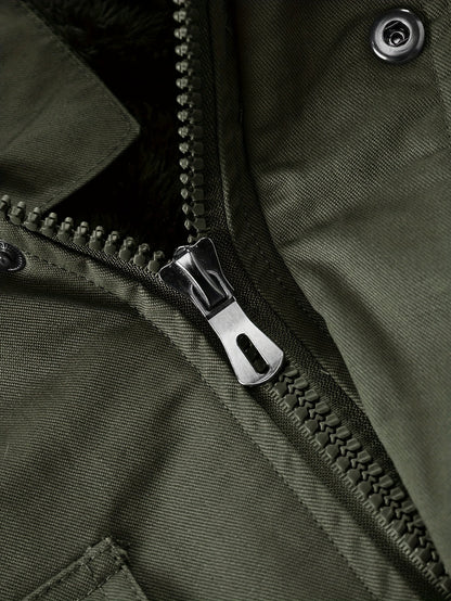 Fleece Lined Winter Jacket for Men | Hooded Autumn Layering