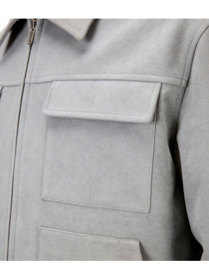 Classic Winter Jacket for Men | Lapel Collar Full Zip Autumn Layering