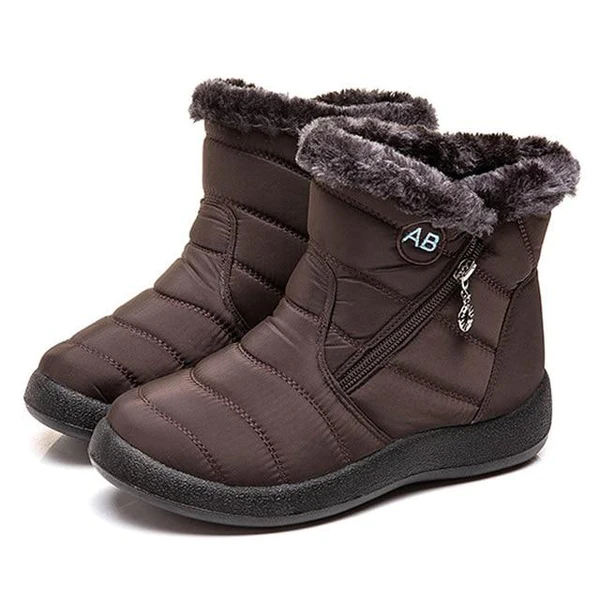 Quilted Ankle Boots for Women | Side Zip Round Toe Warm Winter Style