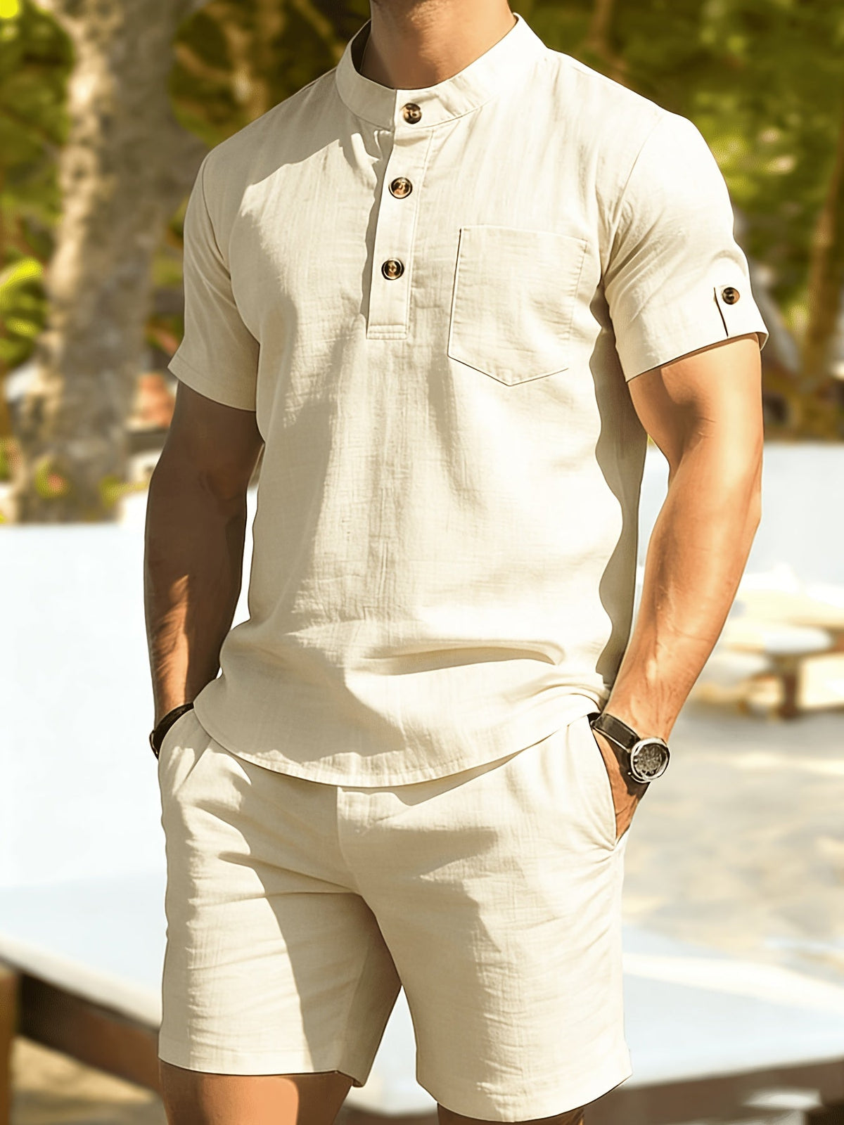 Cosy Two Piece Set for Men | Button Front Warm Winter Layer
