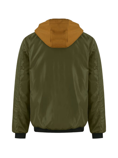 Hooded Winter Jacket for Women | Side Zip Ribbed Autumn Layering