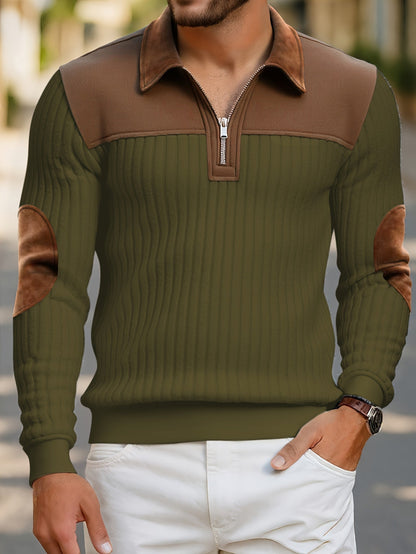 Half Zip Sweater for Women | Ribbed Funnel Neck Cosy Winter Style