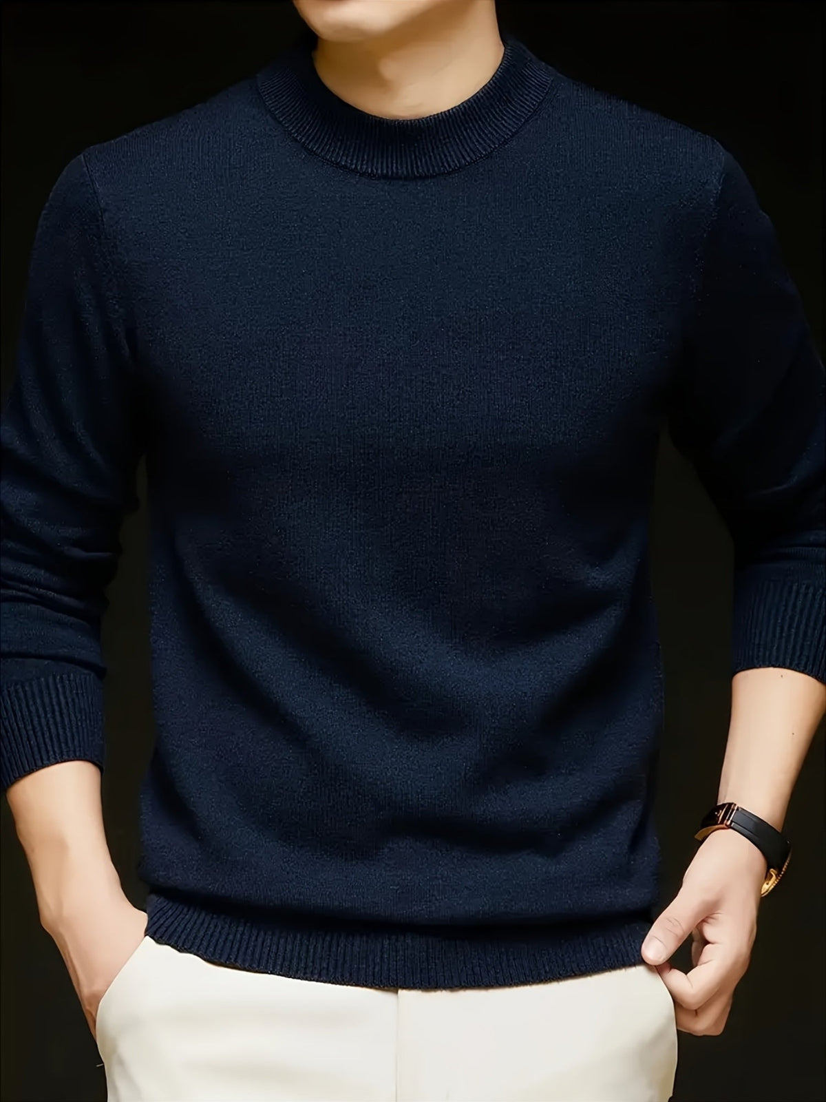 Warm Sweater for Men | Ribbed Cold Weather Ready