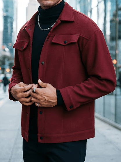 Everyday Winter Jacket for Men | Button Front Autumn Layering