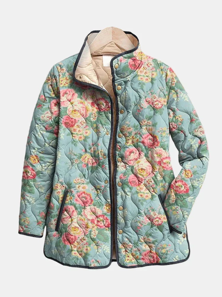 Lightweight Quilted Jacket for Women | Button Front Autumn Layering
