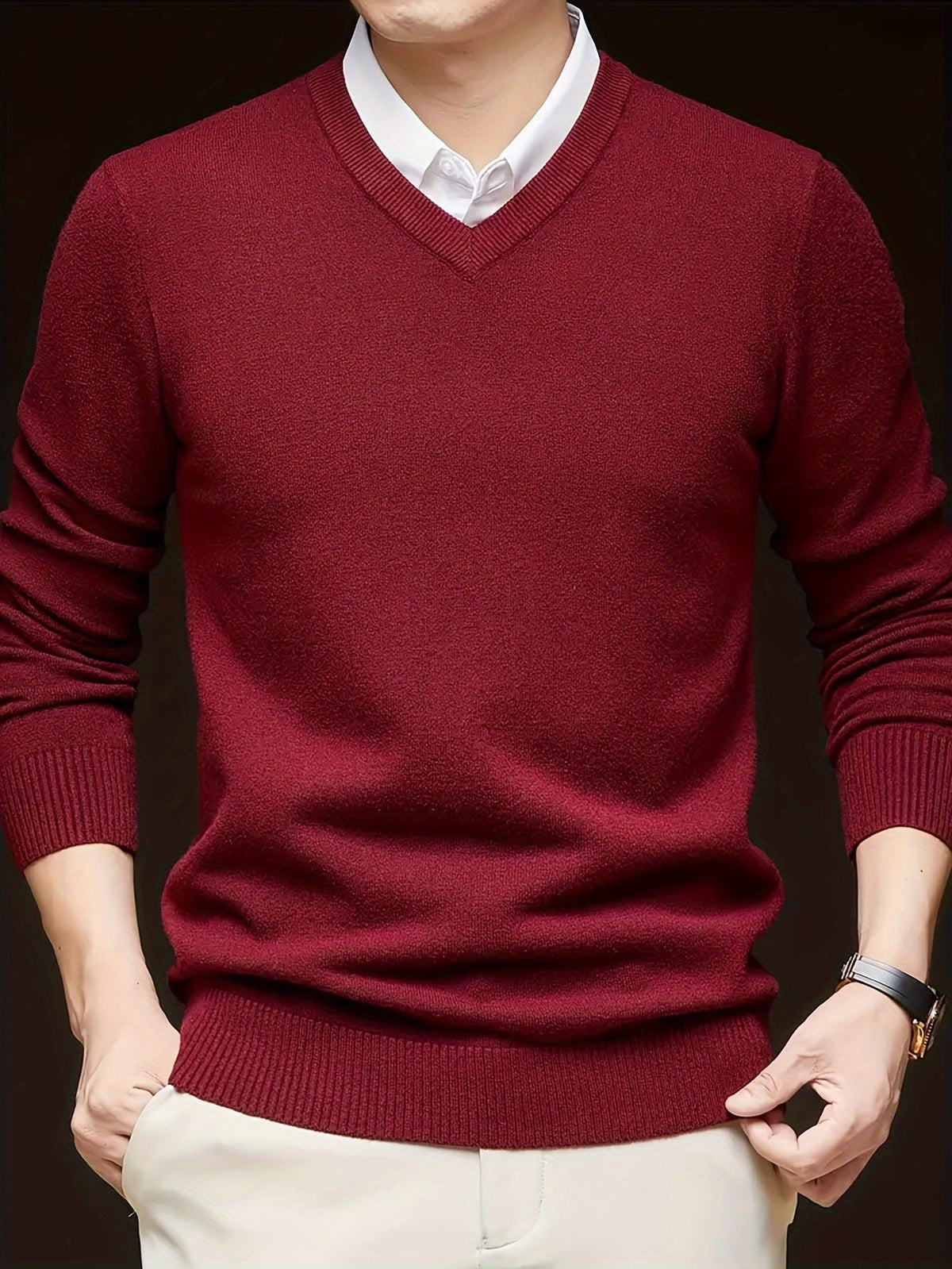 Warm Sweater for Men | V Neck Cosy Winter Style